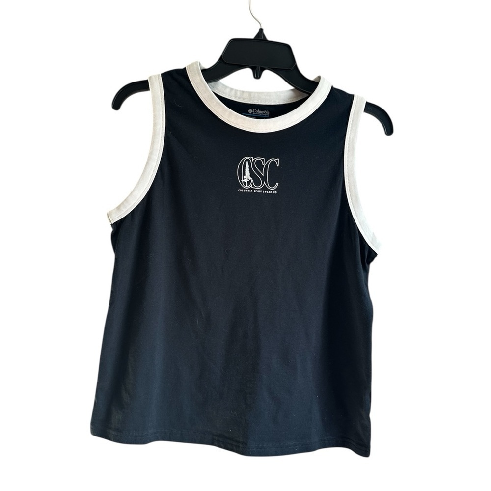 Columbia Black and White Sleeveless Top
